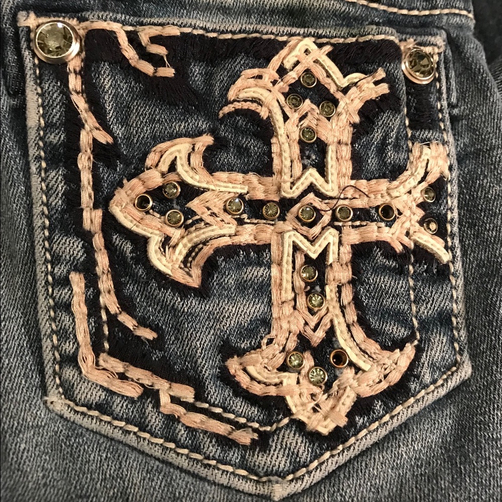 Miss Me Size 14 Girls Jeans 27 inseam - Picture 3 of 4